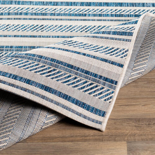 Livabliss Eagean Machine Woven Rug — Blue / Ivory | EAG-2337 - construction