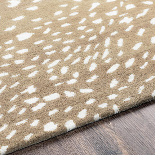 Athena Handmade Wool Rug — Light Brown / Cream | ATH-5162