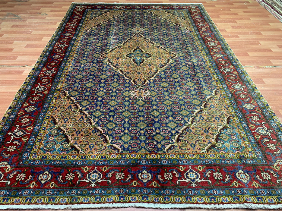 7'x10' Hand-Knotted Persian Navy/Multi Area Rug – KB Rugs 
