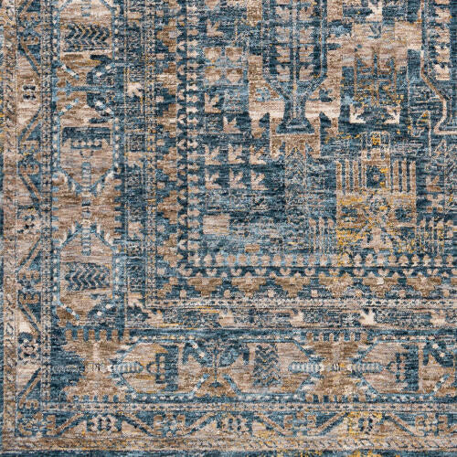 Livabliss Mirabel Machine Woven Rug — Denim / Camel | MBE-2301