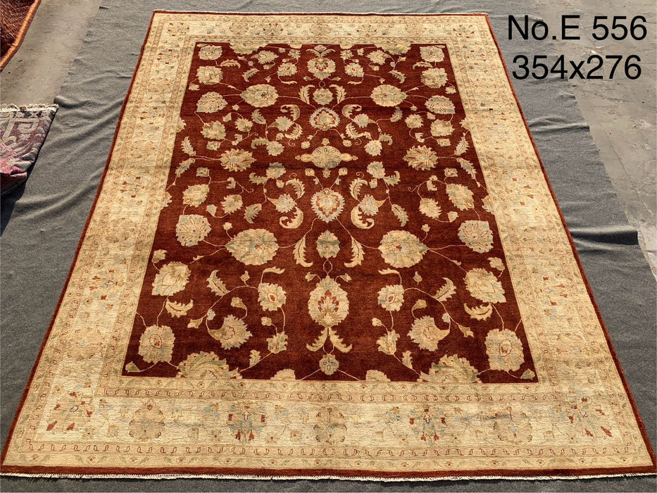Hand-Knotted Chobi Ziegler Rug – 9’1″ × 11’7″