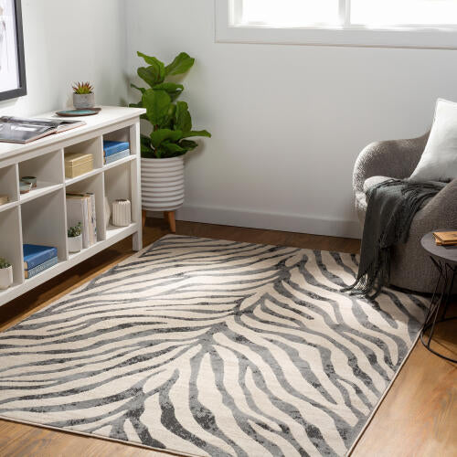 City Machine Woven Rug — Gray / Ivory | CIT-2300