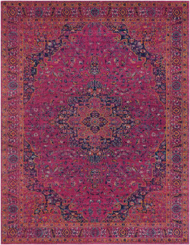 Livabliss Harput Machine Woven Rug — Magenta / Navy | HAP-1008 - performance