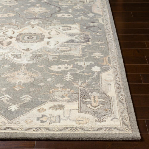 Caesar Handmade Wool Rug — Gray / Ivory | CAE-1196