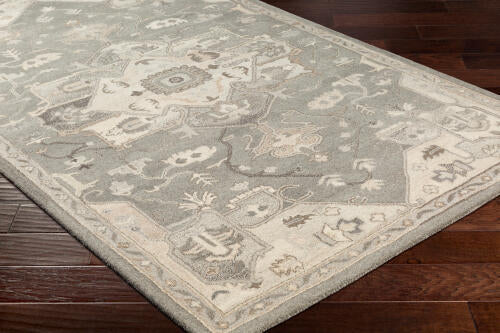 Caesar Handmade Wool Rug — Gray / Ivory | CAE-1196