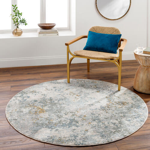 Livabliss Dresden Machine Woven Rug — Soft Teal / Taupe | DRE-2302