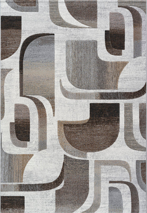 8'x10' Power-Loomed Modern Geometrical Style Grey/Brown Area Rug – KB Rugs