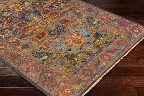 Cappadocia Handmade Wool Rug — Blue / Rust Multi | CPP-5022 - performance