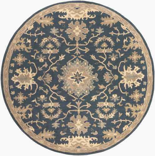 Caesar Handmade Wool Rug — Navy / Beige | CAE-1154