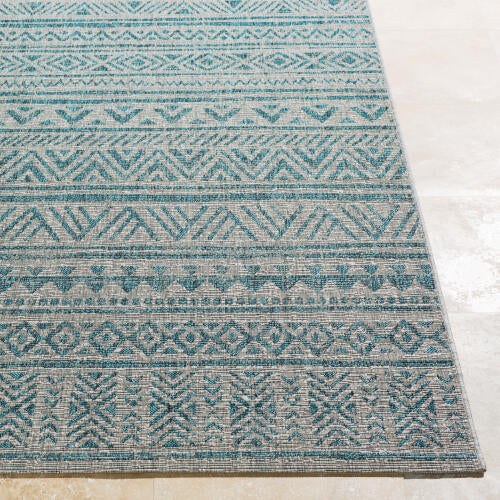 Livabliss Eagean Machine Woven Rug — Teal / Taupe | EAG-2307