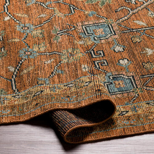 Reign Handmade Wool Rug — Rust / Multi | REG-2301 - construction