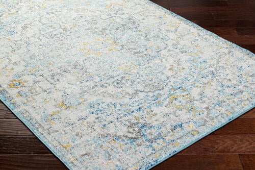 Livabliss Harput Machine Woven Rug — Blue / Gold | HAP-1065