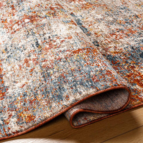 Livabliss Mirabel Machine Woven Rug — Dusty Coral / Pale Blue | MBE-2300 - construction