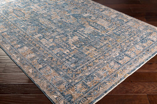 Livabliss Mirabel Machine Woven Rug — Denim / Camel | MBE-2301