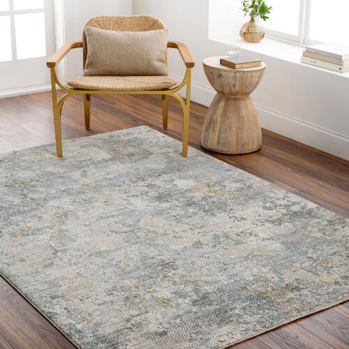 Livabliss Dresden Machine Woven Rug — Soft Teal / Taupe | DRE-2302