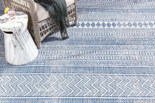 Livabliss Eagean Machine Woven Rug — Blue / Ivory | EAG-2344