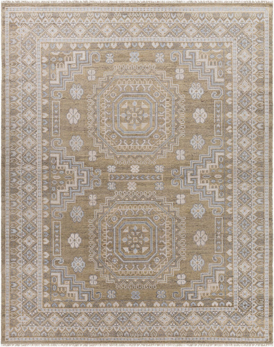 Almeria Hand Knotted Rug — Mustard / Pale Blue | ALM-2301