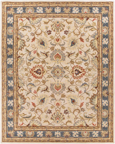 Caesar Handmade Wool Rug — Beige / Denim | CAE-1125 - performance