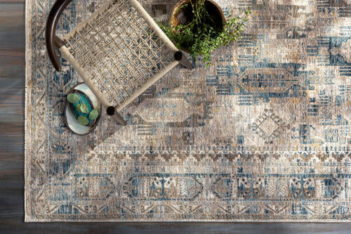 Livabliss Mirabel Machine Woven Rug — Ivory / Denim | MBE-2302