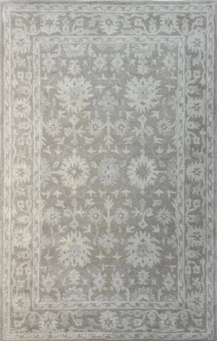 4'X6' Hand-Tufted Nepali Wool Area Rug- Neutral
