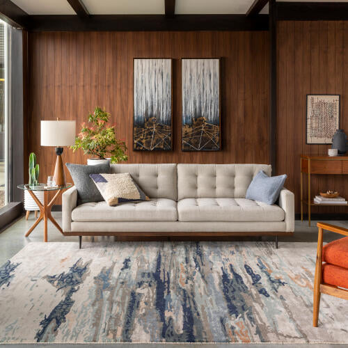 Kavita Handmade Rug — Navy / Taupe | KVT-2302