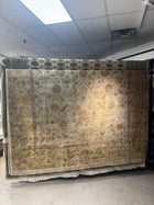 9'X12' Hand-Knotted Persian-Style (Indo-Persian) Wool Area Rug- Multi/Beige