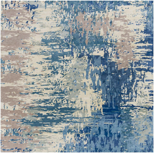 Banshee Handmade Wool & Viscose Rug — Blue Multi | BAN-3342