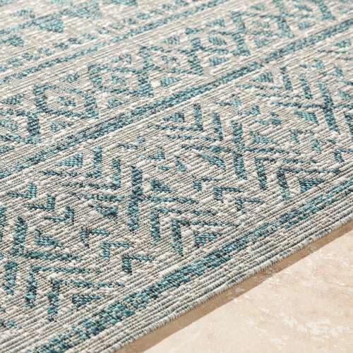 Livabliss Eagean Machine Woven Rug — Teal / Taupe | EAG-2307