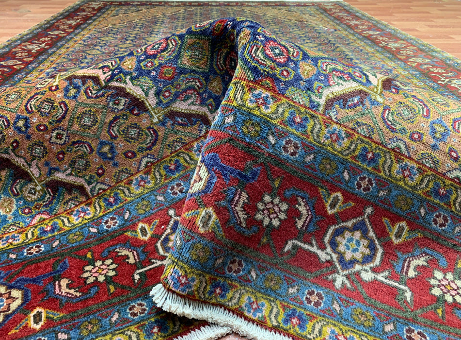 7'x10' Hand-Knotted Persian Navy/Multi Area Rug – KB Rugs 