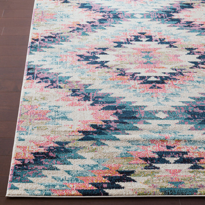 Anika Machine Woven Rug — Pink / Navy | ANI-1037
