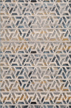7'X10' High-Graded Polyester Modern Geometrical Style Area Rug- Beige/Multi (Power-Loomed)
