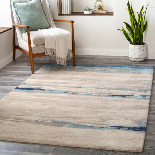 Kavita Handmade Rug — Blue / Sand | KVT-2306 - colour & pattern