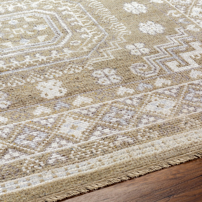 Almeria Hand Knotted Rug — Mustard / Pale Blue | ALM-2301