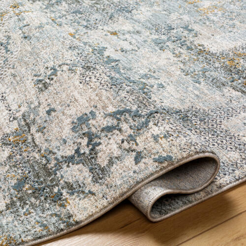Livabliss Dresden Machine Woven Rug — Soft Teal / Taupe | DRE-2302