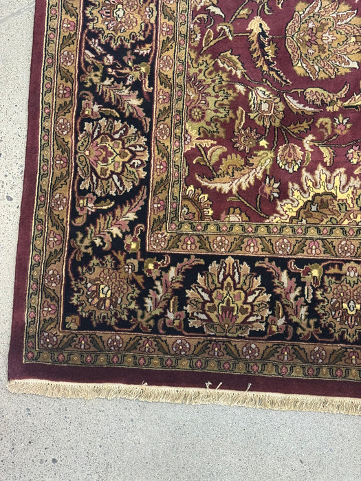 8’x10’ Hand-Knotted Persian-Style (Indo-Persian) Wool Area Rug- Multi/Red