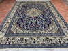 8'x10' Hand-Knotted Chobi Navy/Ivory Area Rug – KB Rugs