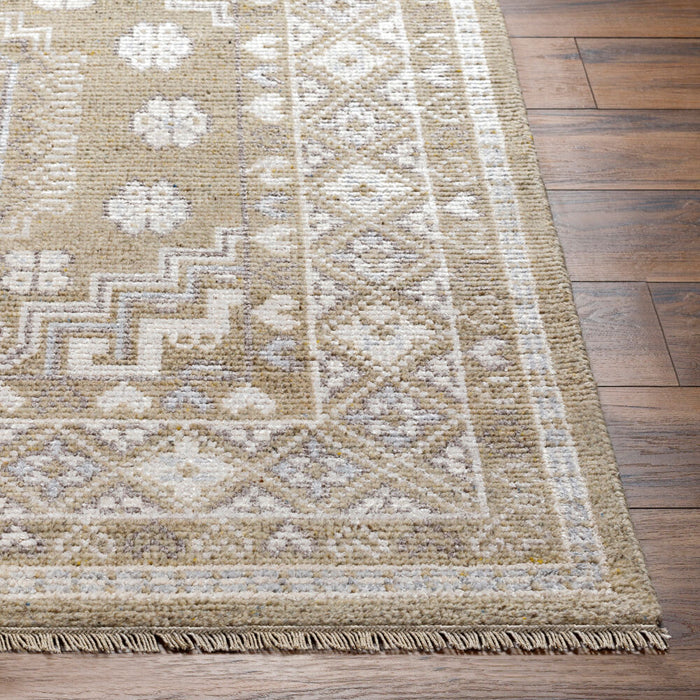 Almeria Hand Knotted Rug — Mustard / Pale Blue | ALM-2301