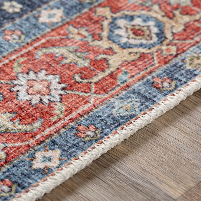 Amelie Machine Washable Rug — Navy / Peach | AML-2310