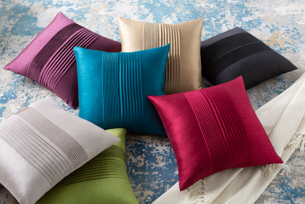 Aisha Machine Woven Rug — Light Blue / Mustard | AIS-2302