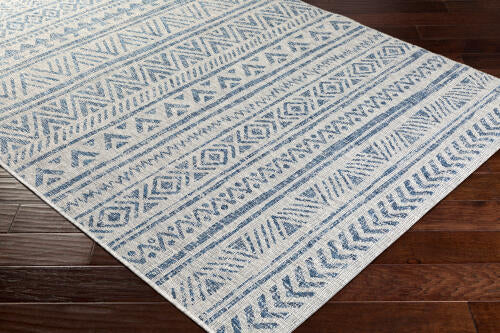 Livabliss Eagean Machine Woven Rug — Blue / Taupe | EAG-2306