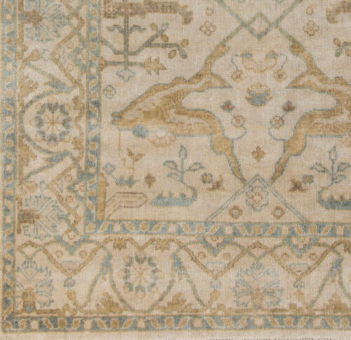Antique Handmade Wool Rug — Ivory / Tan | ATQ-1000
