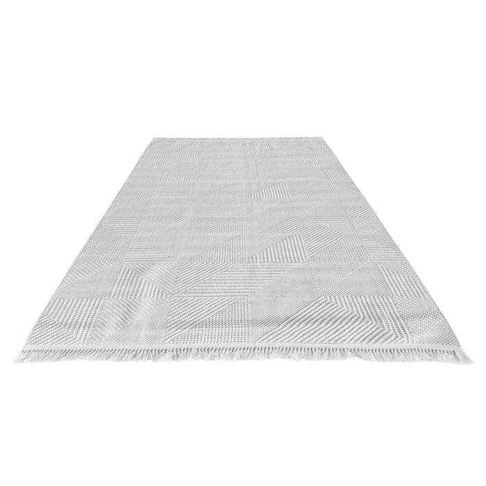 Lifestyle Geometric White Machine Made High-End Area rug
