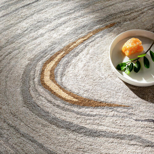 Kavita Handmade Rug — Gray / Gold | KVT-2304