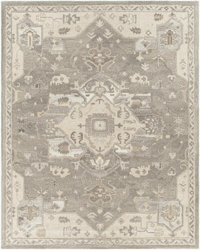 Caesar Handmade Wool Rug — Gray / Ivory | CAE-1196 - performance