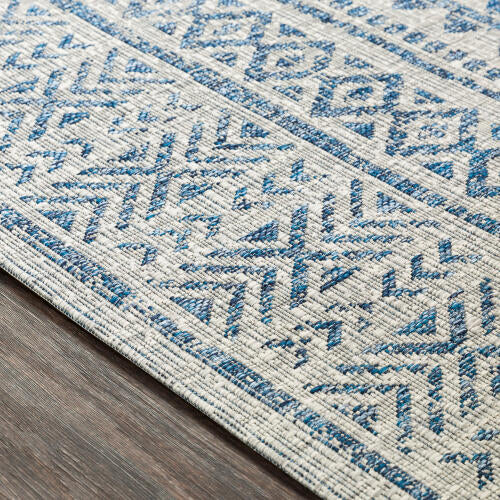 Livabliss Eagean Machine Woven Rug — Blue / Taupe | EAG-2306