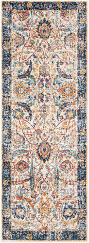 Livabliss  Harput Machine Woven Rug — Multi / Navy Border | HAP-1014