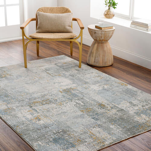 Livabliss Dresden Machine Woven Rug — Mist / Teal | DRE-2305 - colour & pattern