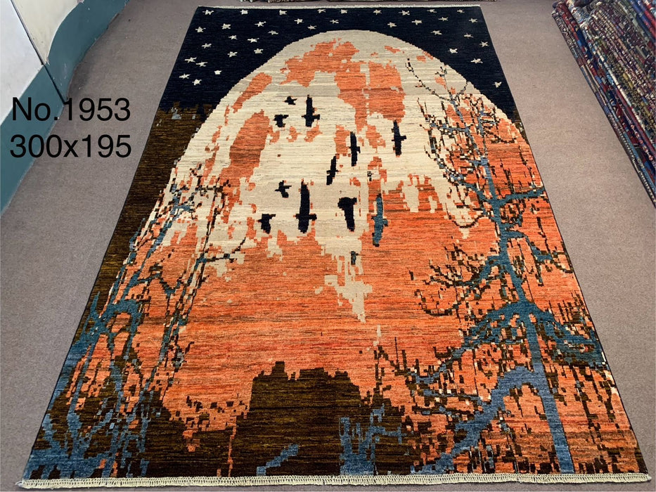 6’4” × 9’8” Contemporary Hand-Knotted Wool Rug