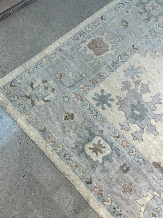 9'6" X 12'2 Oushak Hand Knotted 100% Wool Area rug