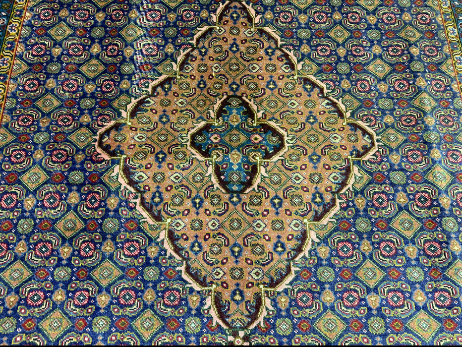 7'x10' Hand-Knotted Persian Navy/Multi Area Rug – KB Rugs 